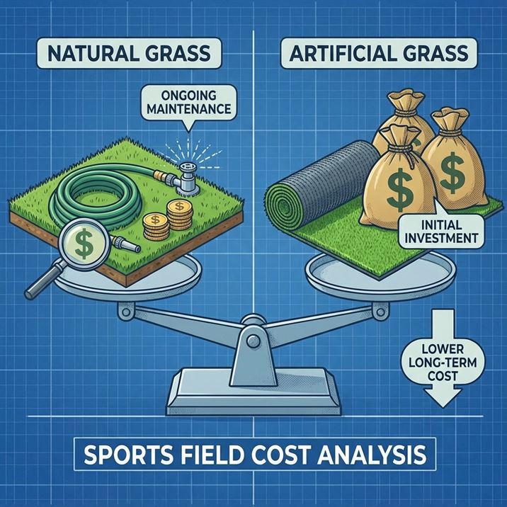 آنالیز هزینه-فایده: چمن طبیعی یا مصنوعی برای باشگاهداران؟